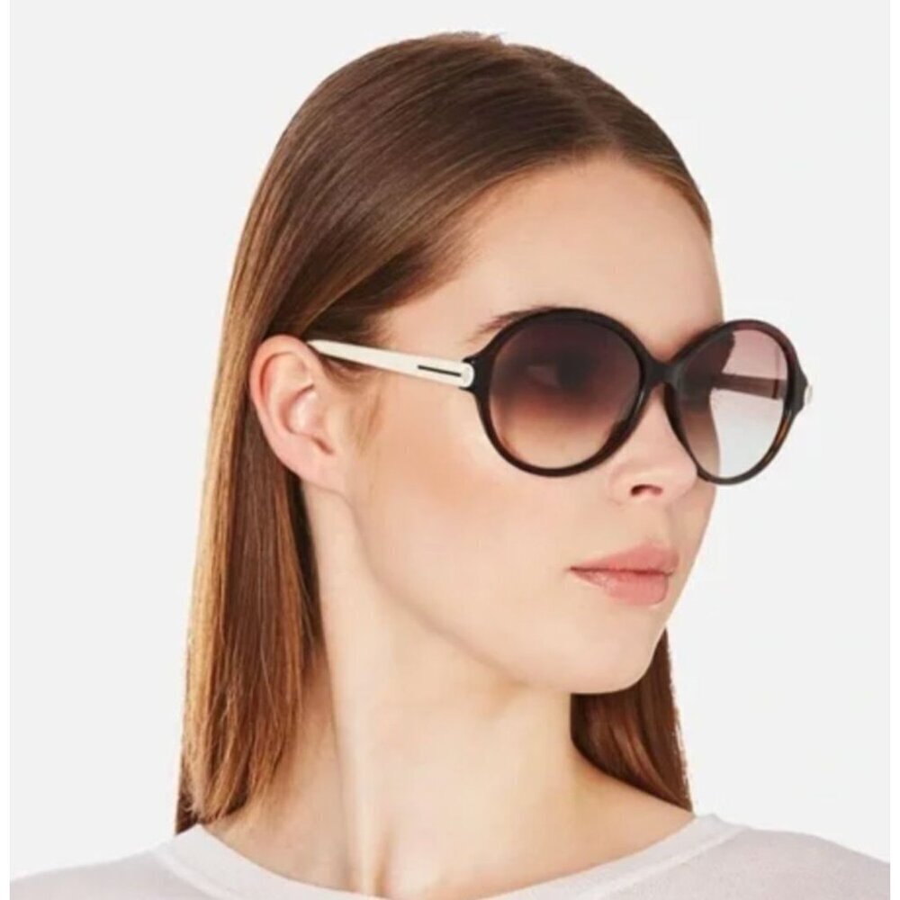 NWT Tom Ford FT0343 Havana Round 59mm Sunglasses